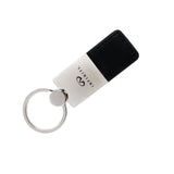 For INFINITI Logo Authentic Black Leather Rectangular Key Fob Keyring Keychain Tag