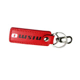 NISSAN NISMO 1 pc Red Leather Rectangle Key Fob Keyring Keychain Tag Lanyard Holder Clip New