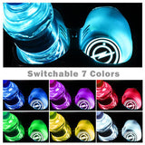 For 350Z Switchable 7 Color LED Cup Holder Car Button Mat Atmosphere Light 2PCS