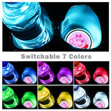 For PEPAPIG Switchable 7 Color LED Cup Holder Car Button Mat Atmosphere Light 2PCS