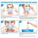 200 PCS Face Mask Non Medical Surgical Disposable 3Ply Earloop Mouth Cover - Blue (with Box)