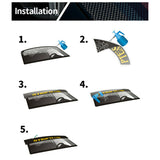 2016-2019 BMW 3-Series F30 F35 Unpainted Black 3-Piece Front Bumper Body Spoiler Splitter Lip Kit with Hood Vinyl Sticker