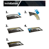 2012-2018 BMW M-Sport M-Tech Carbon Style 2-Piece Front Bumper Body Spoiler Splitter Lip Kit with Hood Vinyl Sticker