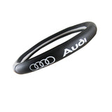 AUDI Set New Quality Leather 15" Diameter Car Auto Steering Wheel Cover with Logo Horn Button