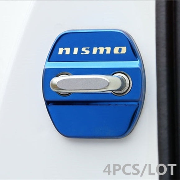 Blue Stainless Steel Door Lock Door Striker Cover for NISMO