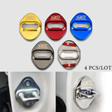Blue Mugen Stainless Steel Door Lock Door Striker Buckle Lock Protective Cover Set - 4 pcs