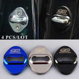 Black Mugen Stainless Steel Door Lock Door Striker Buckle Lock Protective Cover Set - 4 pcs