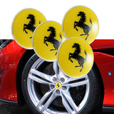 4 pcs SET Ferrari WHEEL Trim CAPS Alloy Racing EMBLEM Badges Stickers 65mm 3D NEW