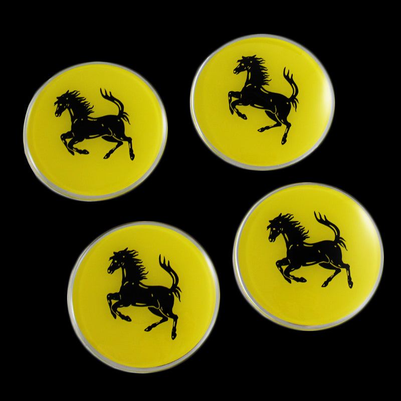 4 pcs SET Ferrari WHEEL Trim CAPS Alloy Racing EMBLEM Badges