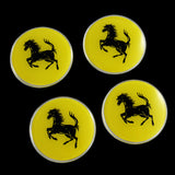 4 pcs SET Ferrari WHEEL Trim CAPS Alloy Racing EMBLEM Badges Stickers 65mm 3D NEW