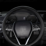 Genuine Leather For HONDA Black 15" Diameter Car Auto Steering Wheel Cover X1