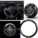 INFINITI Set of Car 15" Steering Wheel Cover Carbon Fiber Look Leather with Exquisite Clock