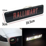 RALLIART LED Light Car Front Bumper Grille Badge Illuminated Emblem Luminescent Decal Sticker