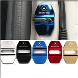4X Red Stainless Steel Door Striker Cover Lock Buckle Cap AMG For Mercedes-Benz New