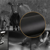 Ford Set Genuine Leather 15" Diameter Car Auto Steering Wheel Cover with Badge Logo Horn Button