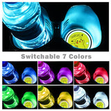 For POKEMON Switchable 7 Color LED Cup Holder Car Button Mat Atmosphere Light 2PCS