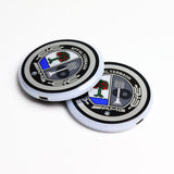 For AMG Switchable 7 Color LED Cup Holder Car Button Mat Atmosphere Light 2PCS