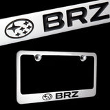 For Subaru BRZ Chrome Plated Brass License Plate Frame Officially Licensed NEW