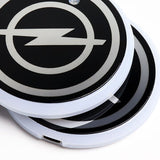 For 350Z Switchable 7 Color LED Cup Holder Car Button Mat Atmosphere Light 2PCS