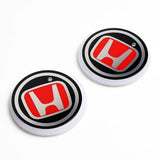 For HONDA Switchable 7 Color LED Cup Holder Car Button Mat Atmosphere Light 2PCS